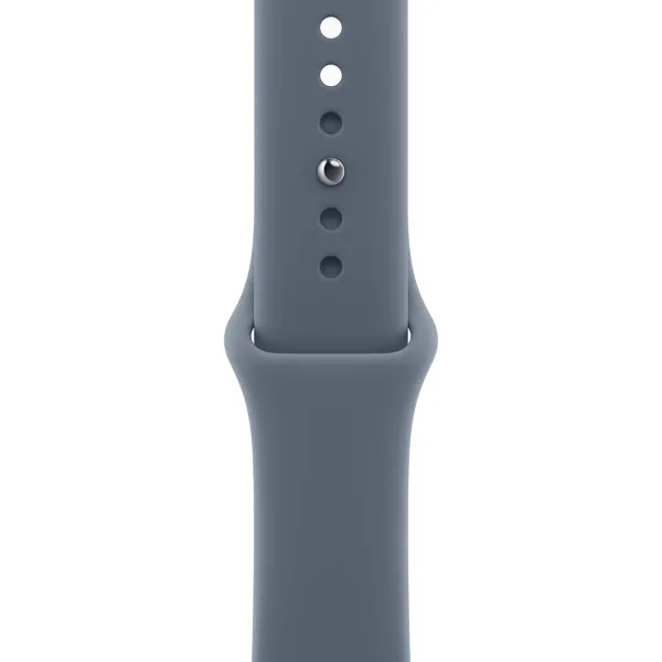 Apple Watch Series 11 46mm Aluminum Jet Black Case Anchor Blue Sport Band S/M